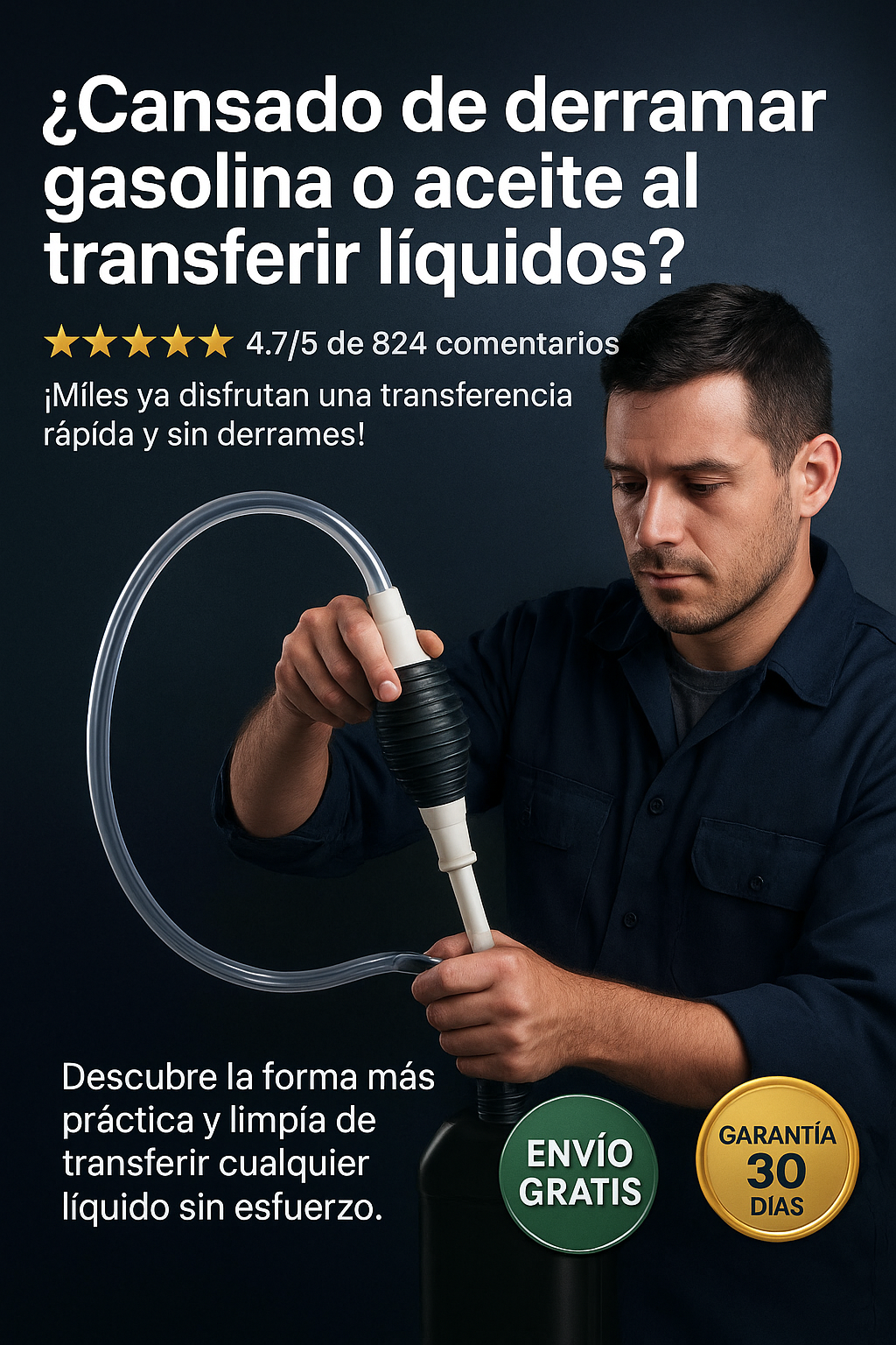 Maquina de bombeo manual para transferencia de líquidos