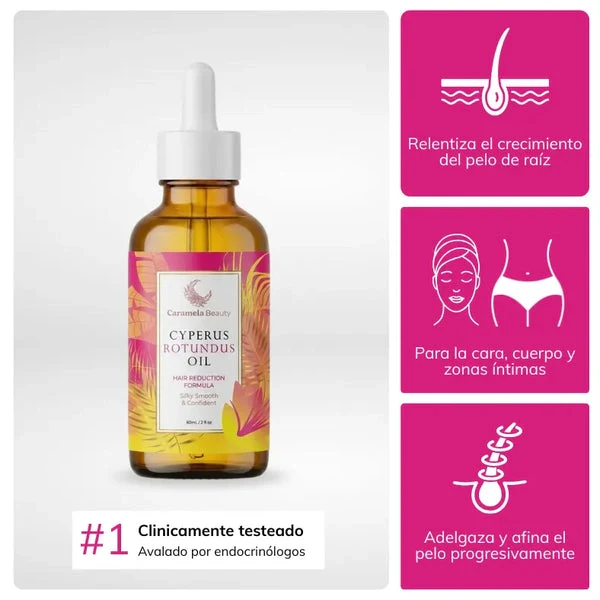 Aceite Cyperus: Inhibidor de Vello Facial no Deseado - Para Mujeres