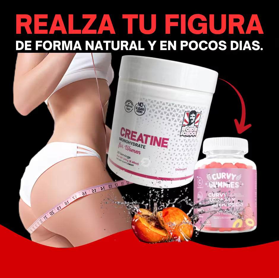 COMBO CREATINA + CURVY 🎁 OFERTA 2X1, MÁS GLÚTEOS, MÁS ENERGÍA, MÁS BIENESTAR