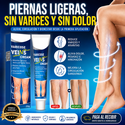 VariCream - Crema reductora de varices, para dolor y piernas hinchadas